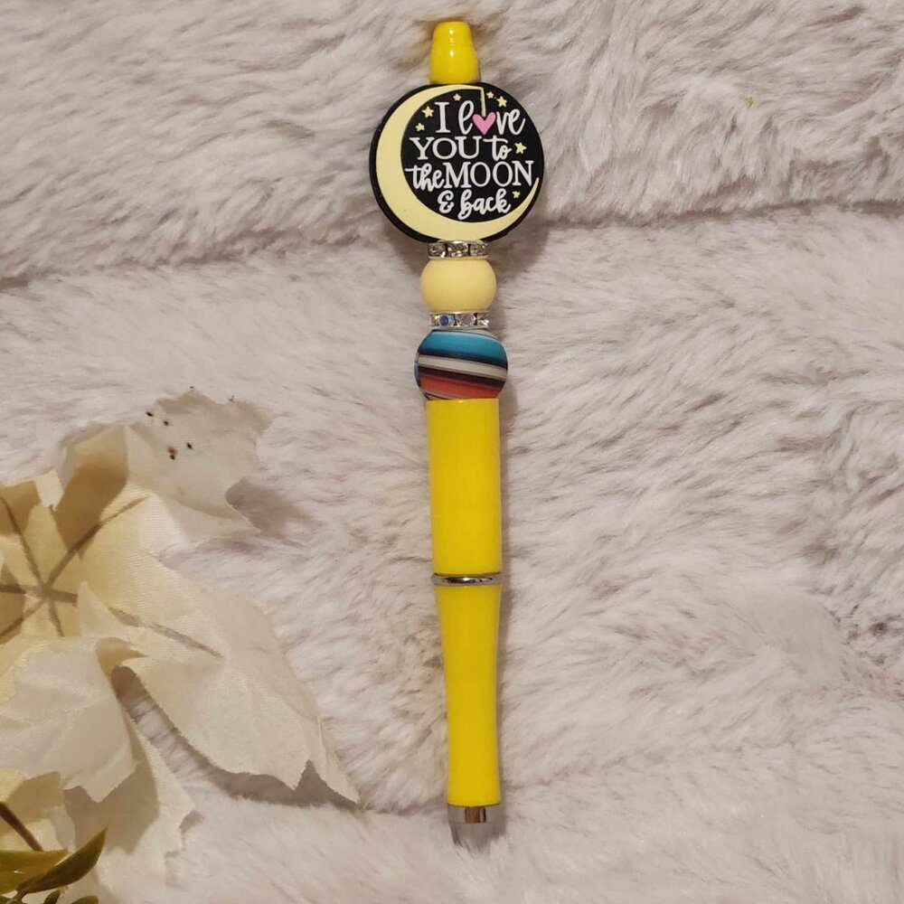Beaded Pen "I love you to the Moon and Back" #2